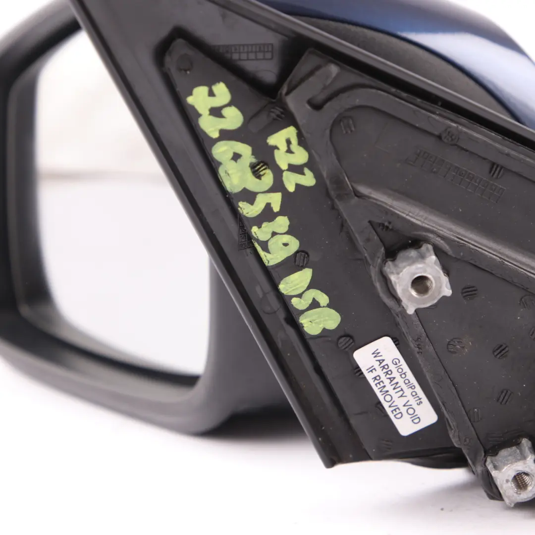 Wing Mirror Door BMW F21 F22 F23 Left Heated N/S Tiefseeblau Deep Sea Blue A76 to with Part number 7268539 Wing Mirror Door BMW F21 F22 F23 Left Heated N/S Tiefseeblau Deep Sea Blue A76 - SKU rhd-7268539-DSB - Part number 7268539