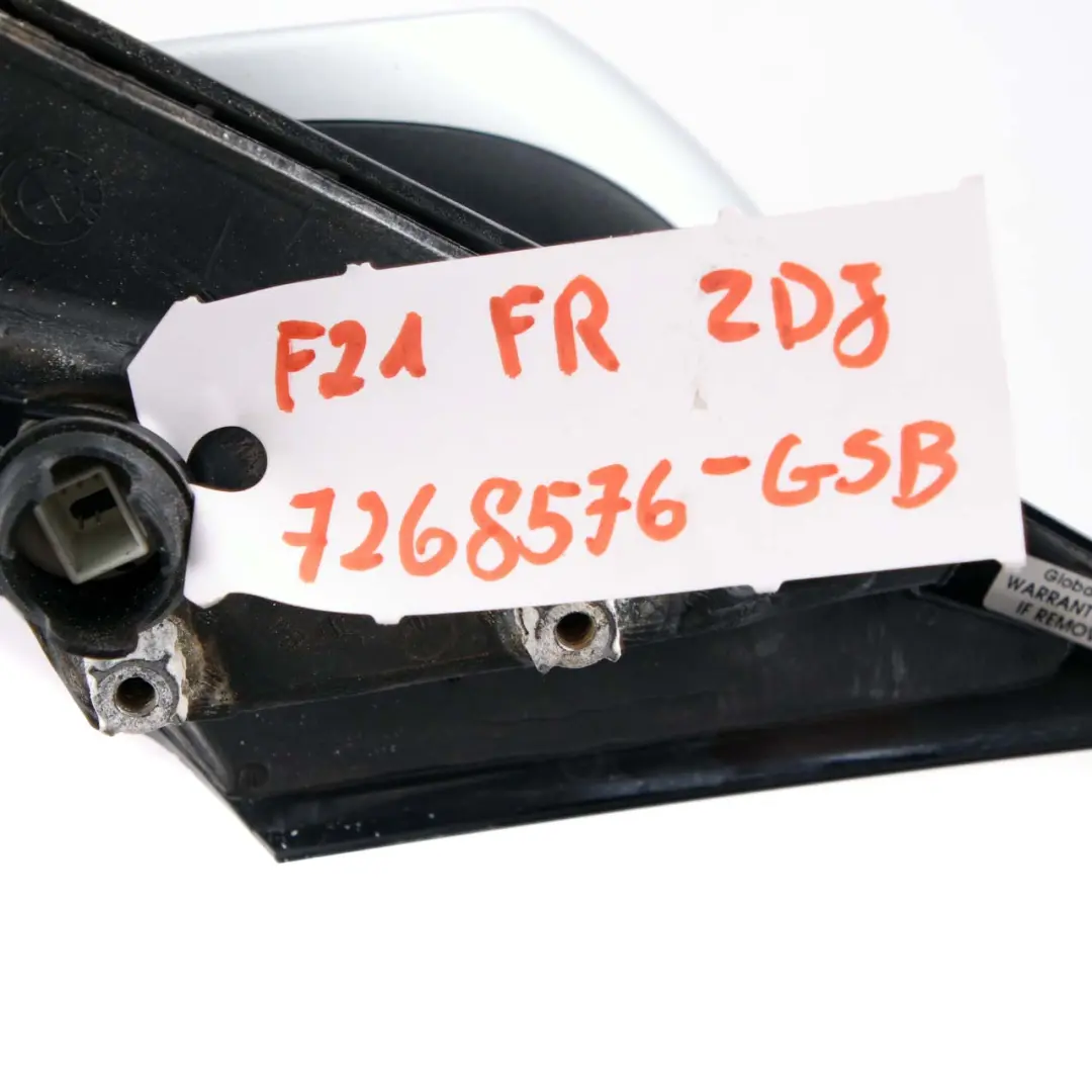 Wing Mirror BMW F21 F22 Door Right Power Fold O/S Auto Dip Glacier Silber Silver to with Part number 7268576 Wing Mirror BMW F21 F22 Door Right Power Fold O/S Auto Dip Glacier Silber Silver - SKU rhd-7268576-GSB - Part number 7268576