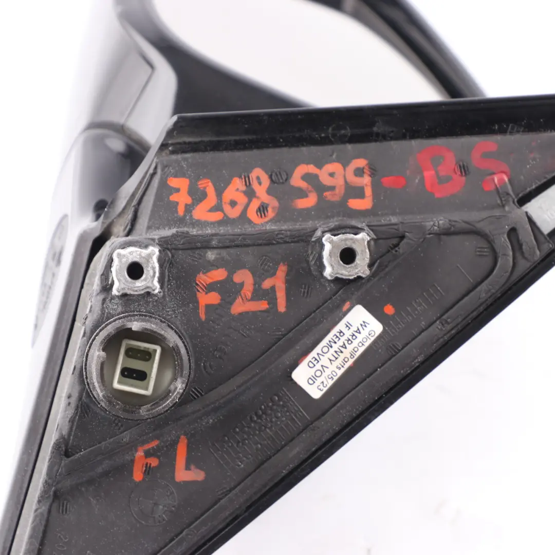 Wing Mirror BMW F21 F22 Left N/S High Gloss Trim Black Sapphire Metallic - 475 to with Part number 7268599 Wing Mirror BMW F21 F22 Left N/S High Gloss Trim Black Sapphire Metallic - 475 - SKU rhd-7268599-BS - Part number 7268599