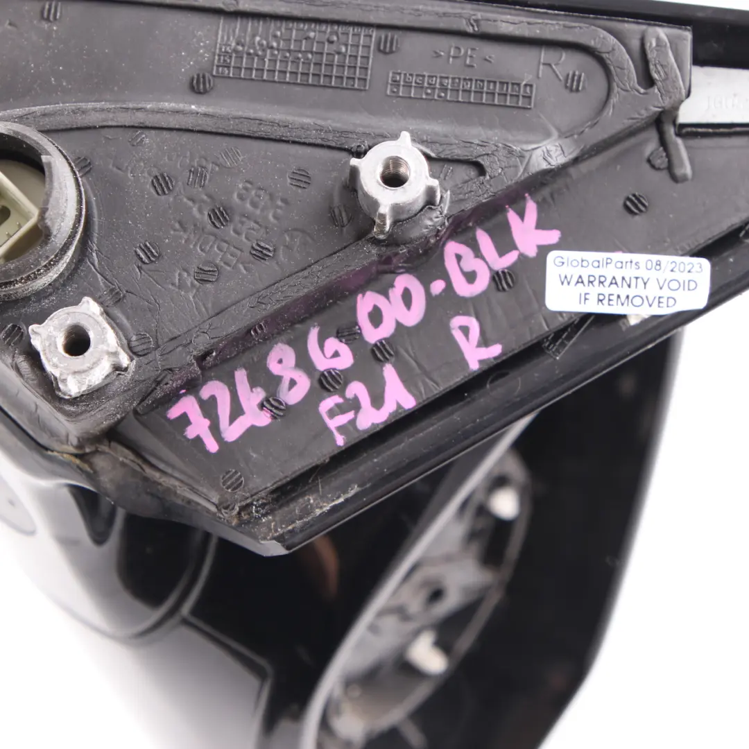 Right Wing Mirror O/S High Gloss Schwarz 2 Black - 668 to BMW F21 F22 with Part number 7268600 BMW F21 F22 Right Wing Mirror O/S High Gloss Schwarz 2 Black - 668 - SKU rhd-7268600-SCH - Part number 7268600