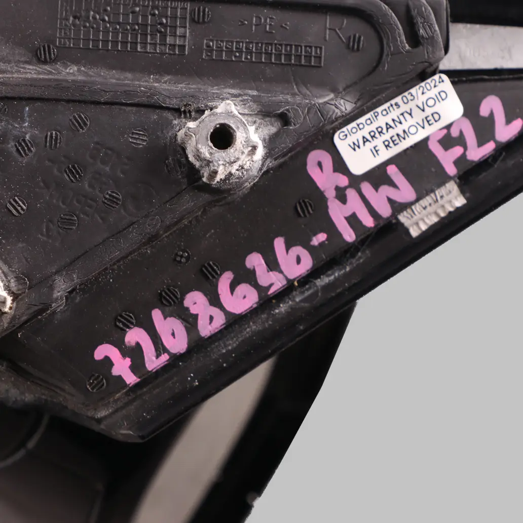 Wing Mirror BMW F21 F22 Right O/S Heated Auto Dip High Gloss Mineral White -A96 to with Part number 7268636 Wing Mirror BMW F21 F22 Right O/S Heated Auto Dip High Gloss Mineral White -A96 - SKU rhd-7268636-MW - Part number 7268636