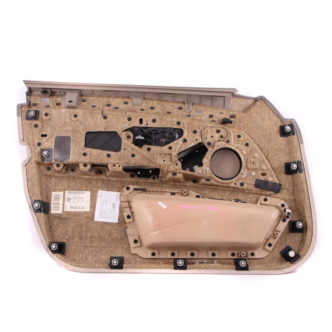 BMW F10 F11 Door Card Front Right O/S Lining Panel Leather Dakota Oyster - SKU rhd-7273056 - Part number 7273056