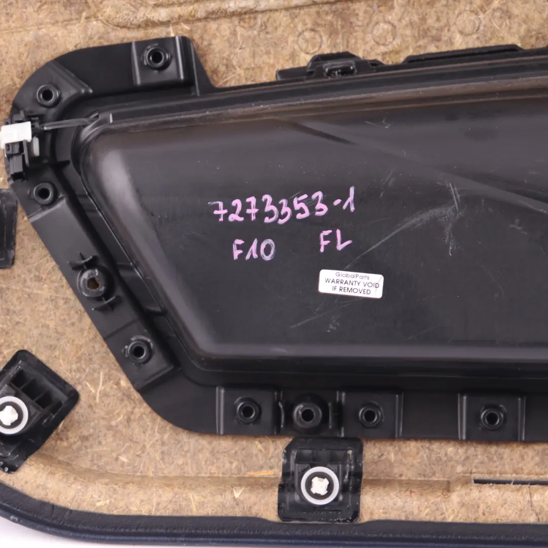 BMW F10 F11 Door Card Front Left N/S Lining Panel Black Leather - SKU rhd-7273353-1 - Part number 7273353