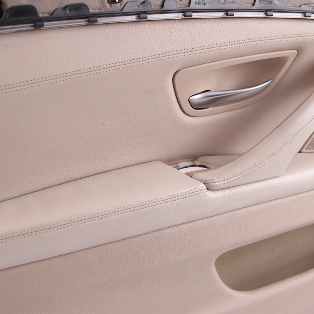 Door Card Front Left N/S Lining Panel Leather Dakota Oyster to BMW F10 F11 with Part number 7273361 BMW F10 F11 Door Card Front Left N/S Lining Panel Leather Dakota Oyster - SKU rhd-7273361 - Part number 7273361