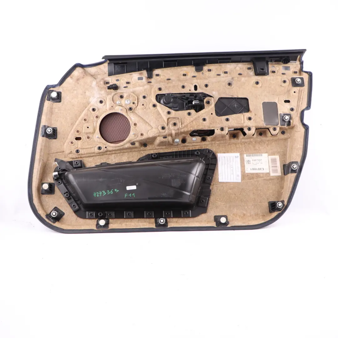 Door Card Front Left N/S Lining Panel Leather Cinnamon Brown to BMW F10 F11 with Part number 7273363 BMW F10 F11 Door Card Front Left N/S Lining Panel Leather Cinnamon Brown - SKU rhd-7273363 - Part number 7273363