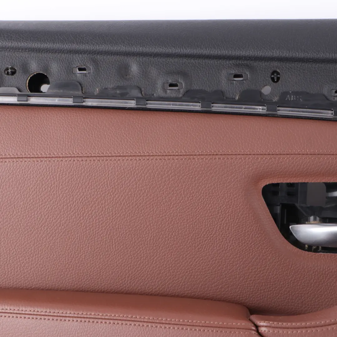 BMW F10 F11 Door Card Front Left N/S Lining Panel Leather Cinnamon Brown - SKU rhd-7273363 - Part number 7273363