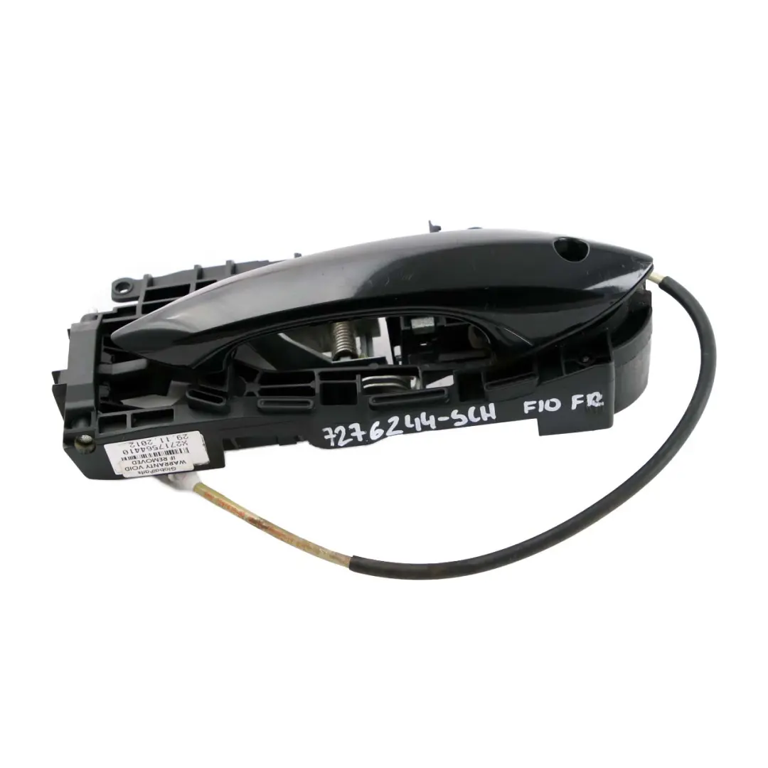 BMW 5 Series F10 F11 Complete Front Right Grab Handle O/S Schwarz 2 Black 668 - SKU rhd-7276244-SCH - Part number 7276244