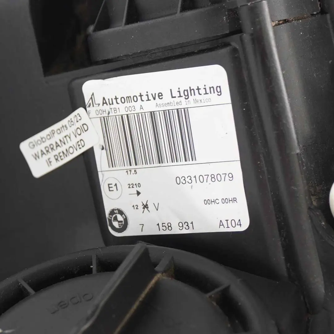  Headlamp Left BMW X5 E70 Headlight Front Light Lamp N/S 7158931 - SKU rhd-7278047-2 - Part number 7278047