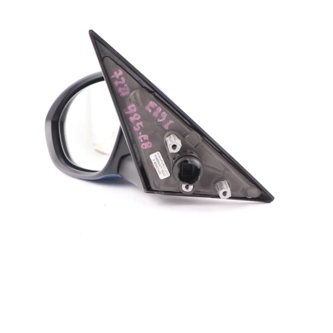 Wing Mirror Door Left N/S Heated Auto Dip 3 Pins Estoril Blue - B45 to BMW Z4 E89 with Part number 7281985 BMW Z4 E89 Wing Mirror Door Left N/S Heated Auto Dip 3 Pins Estoril Blue - B45 - SKU rhd-7281985-EB - Part number 7281985