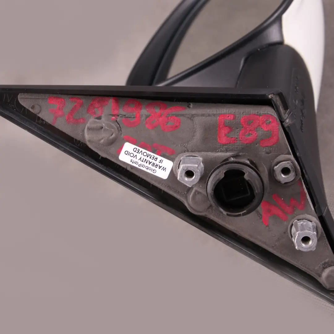 Door Wing Mirror BMW Z4 E89 Right Heated Auto Dip O/S Alpinweiss Alpine White to with Part number 7281986 Door Wing Mirror BMW Z4 E89 Right Heated Auto Dip O/S Alpinweiss Alpine White - SKU rhd-7281986-AW - Part number 7281986