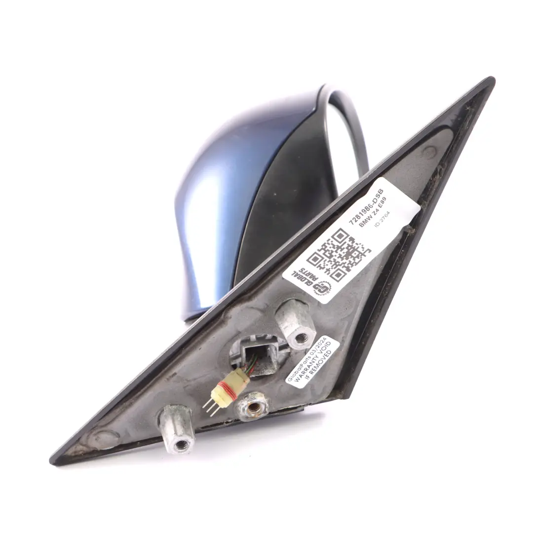 Wing Mirror Door Right O/S Heated Auto Dip 3 Pins Deep Sea Blue - A76 to BMW Z4 E89 with Part number 7281986 BMW Z4 E89 Wing Mirror Door Right O/S Heated Auto Dip 3 Pins Deep Sea Blue - A76 - SKU rhd-7281986-DSB - Part number 7281986