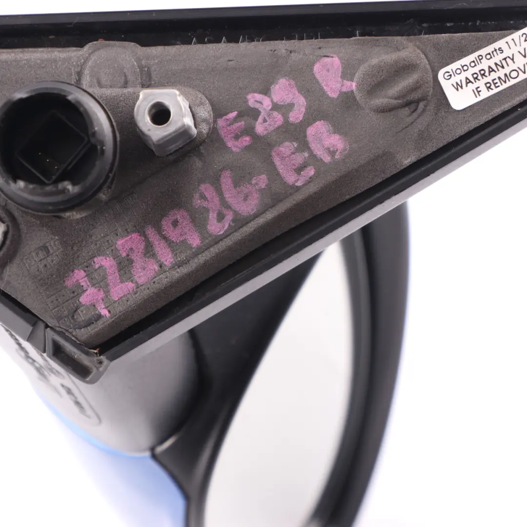 Wing Mirror Door Right O/S Heated Auto Dip 3 Pins Estoril Blue - B45 to BMW Z4 E89 with Part number 7281986 BMW Z4 E89 Wing Mirror Door Right O/S Heated Auto Dip 3 Pins Estoril Blue - B45 - SKU rhd-7281986-EB - Part number 7281986