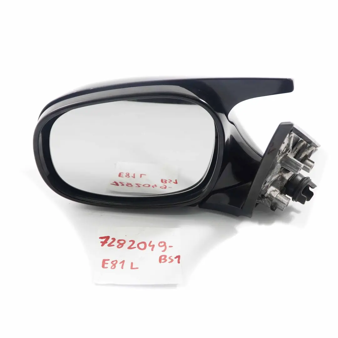 Wing Mirror BMW E81 E82 E88 1 M Sport Auto Dip Left Black Sapphire Metallic 475 to with Part number 7282049 Wing Mirror BMW E81 E82 E88 1 M Sport Auto Dip Left Black Sapphire Metallic 475 - SKU rhd-7282049-BS1 - Part number 7282049