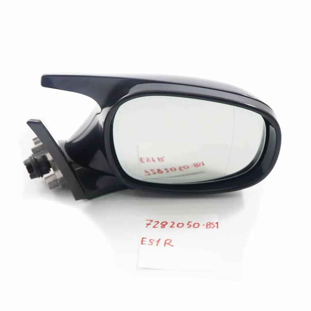  Wing Mirror BMW E81 E82 E88 1 M Sport Auto Dip Right Black Sapphire Metallic 475 - SKU rhd-7282050-BS1 - Part number 7282050