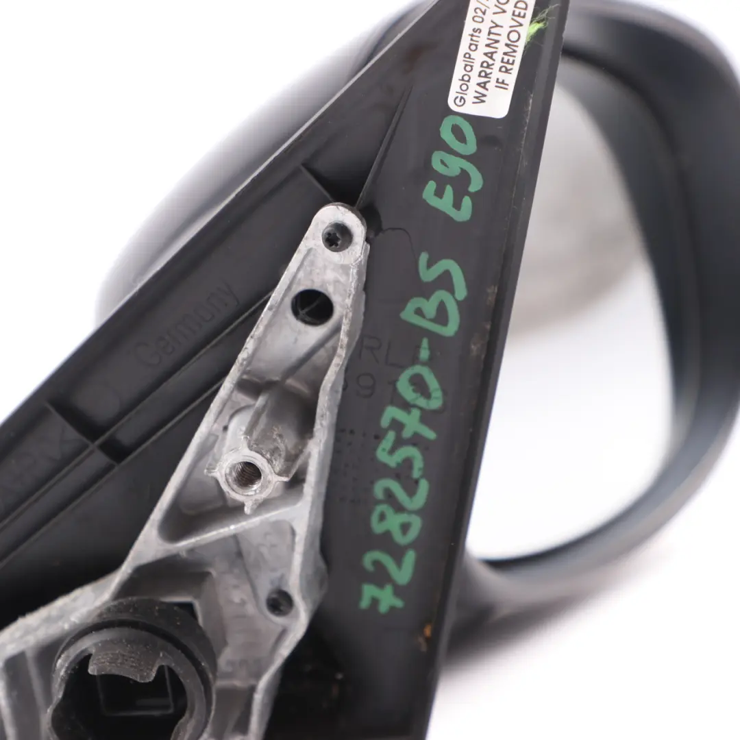  Wing Mirror BMW E90 E91 LCI Power Fold Heated Right O/S Black Sapphire - 475 - SKU rhd-7282570-BS - Part number 7282570