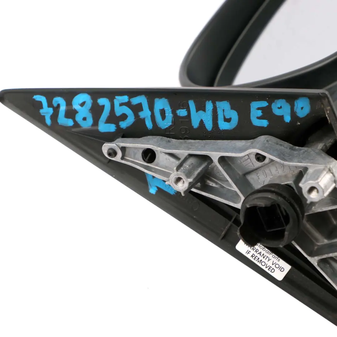BMW 3 E90 E91 LCI Power Fold Right Wing Mirror O/S Bluewater Metallic 896 - SKU rhd-7282570-WB - Part number 7282570