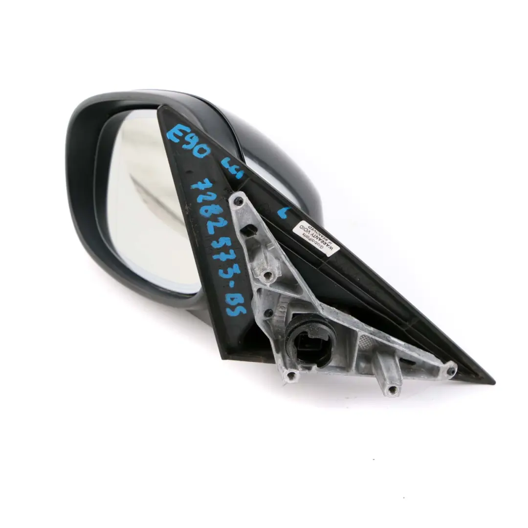 BMW 3 E90 E91 LCI Power Fold Auto Dip Left Wing Mirror N/S Black Sapphire 475 - SKU rhd-7282573-BS - Part number 7282573
