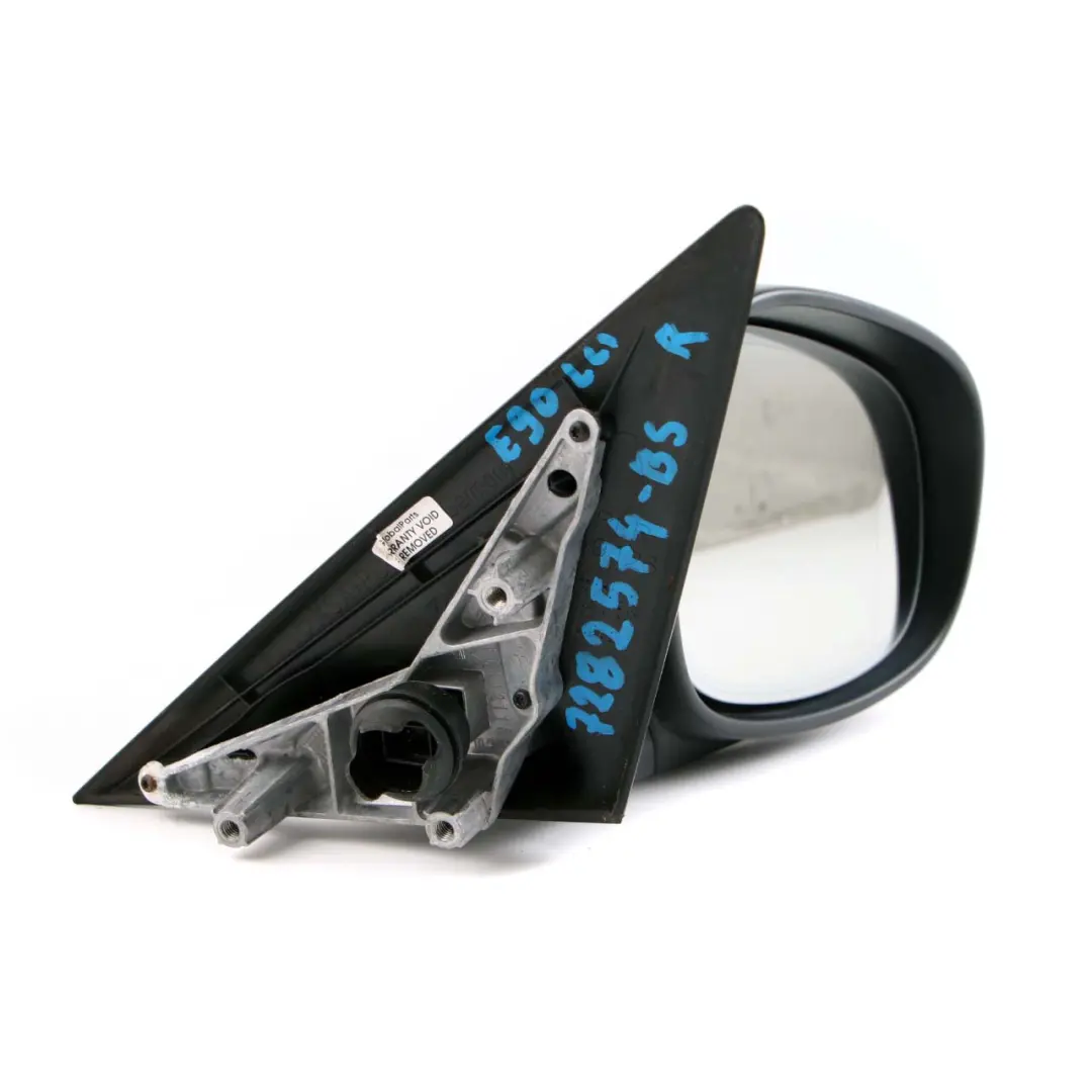 BMW E90 E91 LCI Power Fold Auto Dip Right Wing Mirror O/S Black Sapphire 475 - SKU rhd-7282574-BS - Part number 7282574