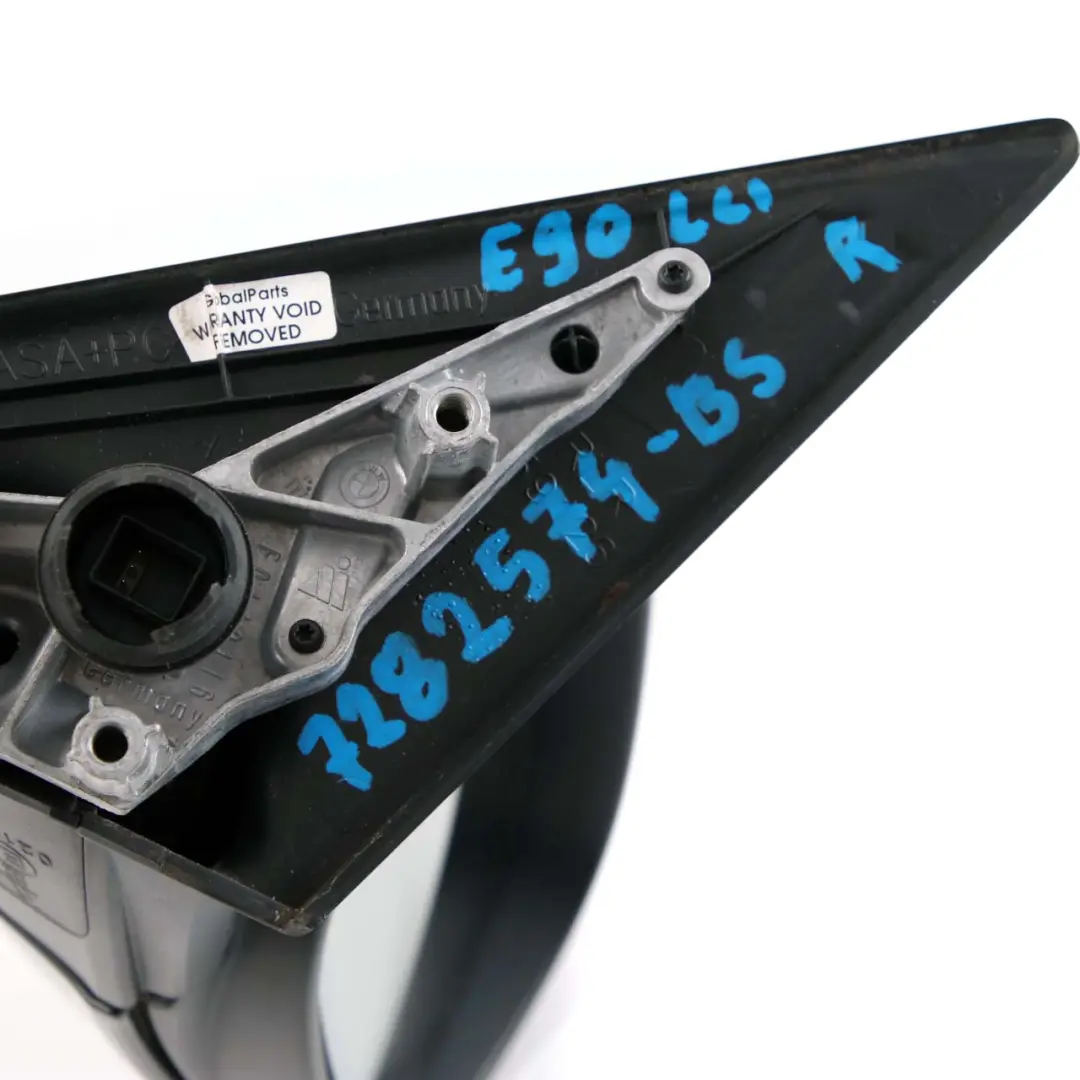 BMW E90 E91 LCI Power Fold Auto Dip Right Wing Mirror O/S Black Sapphire 475 - SKU rhd-7282574-BS - Part number 7282574