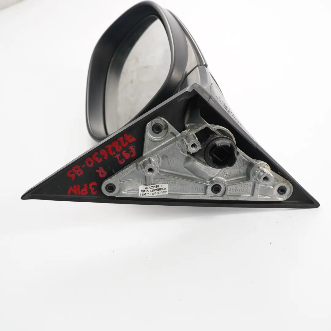  Wing Mirror BMW E92 E93 Power Fold Heated Memory Right O/S Black Sapphire - 475 - SKU rhd-7282630-BS - Part number 7282630