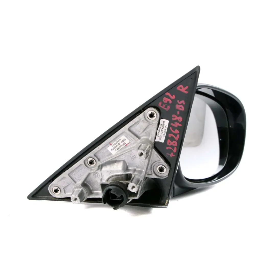  Wing Mirror BMW E92 E93 M Sport Right O/S Heated Memory Black Sapphire Metallic - SKU rhd-7282648-BS - Part number 7282648