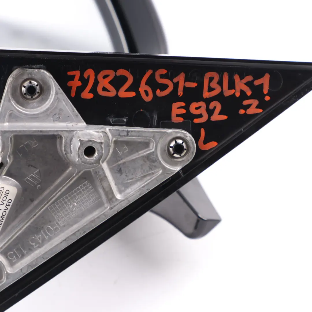  Wing Mirror BMW E92 E93 LCI Power Fold Heated High Gloss Door Left N/S Black - SKU rhd-7282651-BLK1 - Part number 7282651