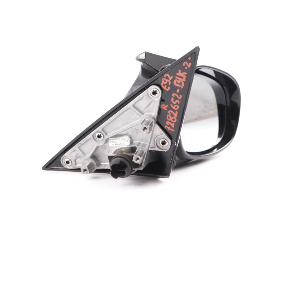  Wing Mirror BMW E92 E93 LCI Power Fold High Gloss Door Right O/S Black - SKU rhd-7282652-BLK - Part number 7282652