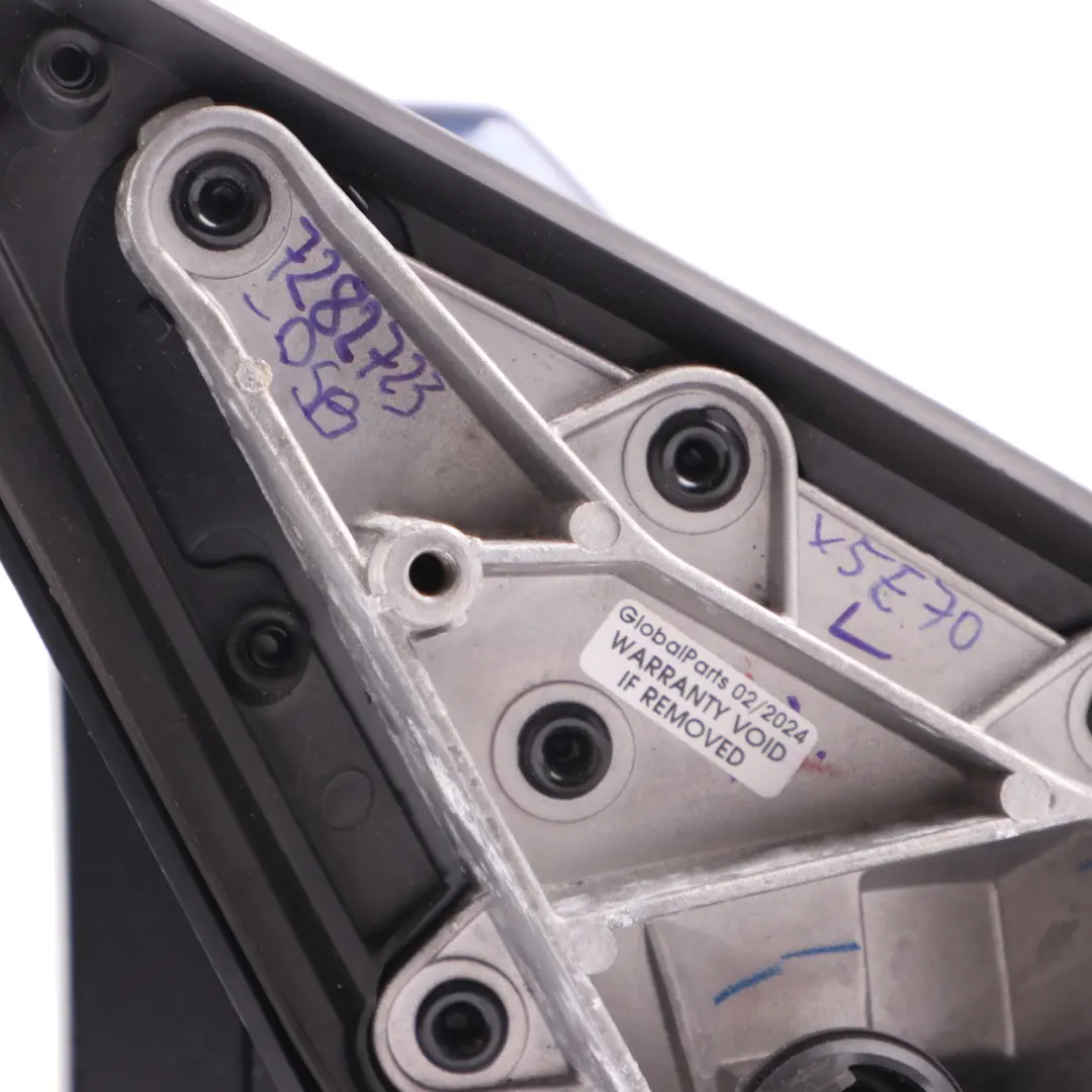 Wing Mirror Auto Dip Heated Door Left N/S 3 Pins Deep Sea Blue - A76 to BMW X5 E70 with Part number 7282723 BMW X5 E70 Wing Mirror Auto Dip Heated Door Left N/S 3 Pins Deep Sea Blue - A76 - SKU rhd-7282723-DSB - Part number 7282723