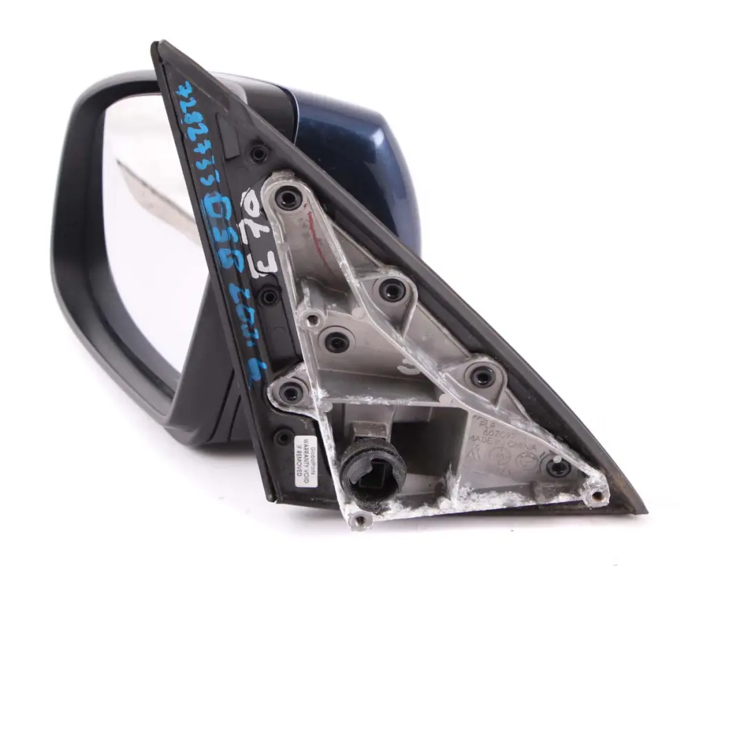 Wing Mirror Door BMW X5 E70 Outside Left Memory N/S Tiefseeblau Deep Sea Blue to with Part number 7282733 Wing Mirror Door BMW X5 E70 Outside Left Memory N/S Tiefseeblau Deep Sea Blue - SKU rhd-7282733-DSB - Part number 7282733