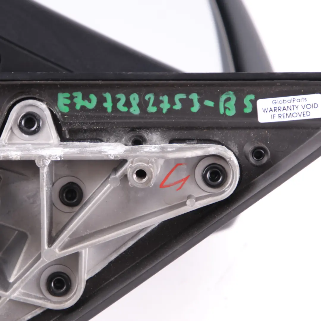 Wing Mirror Heated Outside Left Door N/S Black Sapphire Metallic 475 to BMW X6 E71 with Part number 7282753 BMW X6 E71 Wing Mirror Heated Outside Left Door N/S Black Sapphire Metallic 475 - SKU rhd-7282753-BS - Part number 7282753