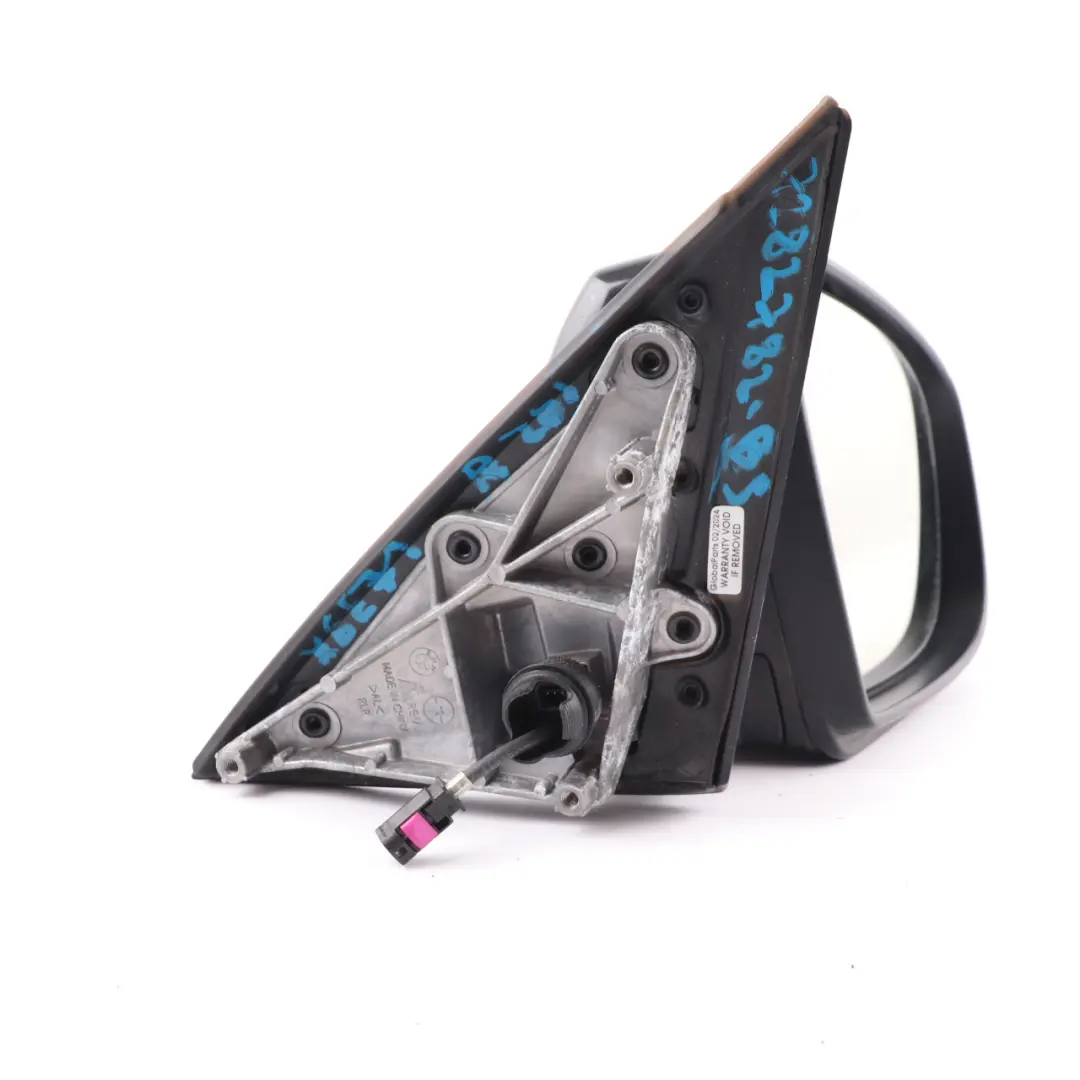 BMW X6 E71 Wing Mirror Auto Dip Right O/S Top View Camera Black Sapphire - 475 - SKU rhd-7282782-BS - Part number 7282782