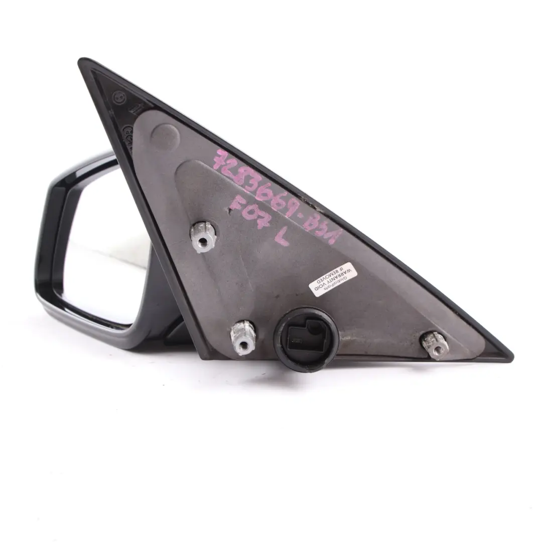 BMW F07 GT Wing Mirror Door Auto Dip Left N/S High Gloss Black Sapphire - 475 - SKU rhd-7283669-BS1 - Part number 7283669