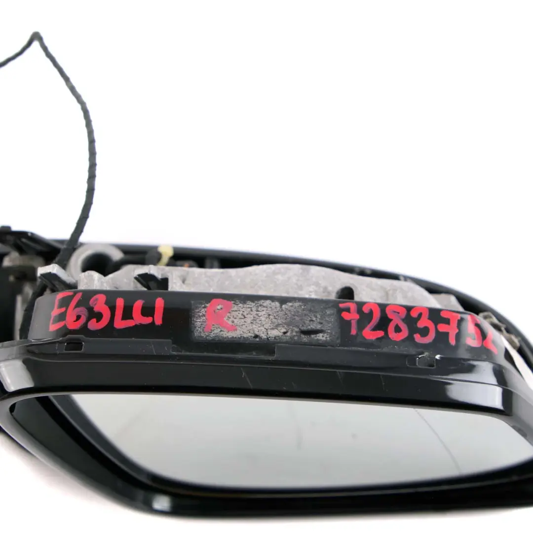 BMW E63 E64 LCI Auto Dip Power Fold M Sport Right Wing Mirror O/S Black Sapphire - SKU rhd-7283752-BS - Part number 7283752