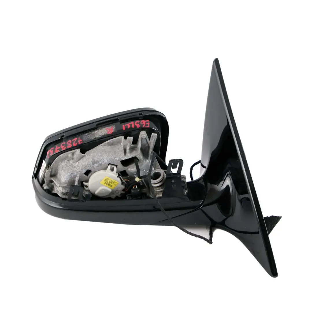 BMW E63 E64 LCI Auto Dip Power Fold M Sport Right Wing Mirror O/S Black Sapphire - SKU rhd-7283752-BS - Part number 7283752
