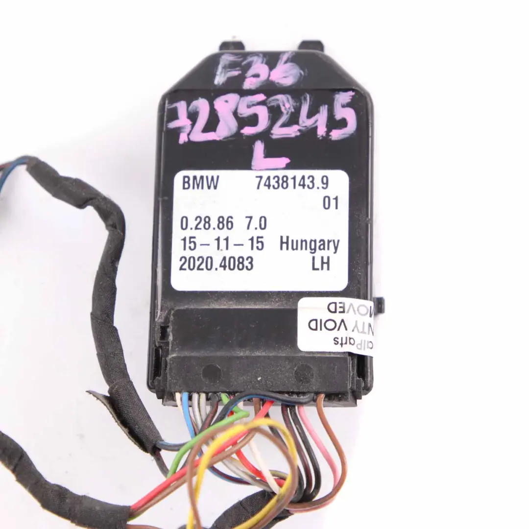 Control Unit Module Wing Mirror Memory 5 Pin 7438143 to BMW F36 with Part number 7285245 BMW F36 Control Unit Module Wing Mirror Memory 5 Pin 7438143 - SKU rhd-7285245 - Part number 7285245