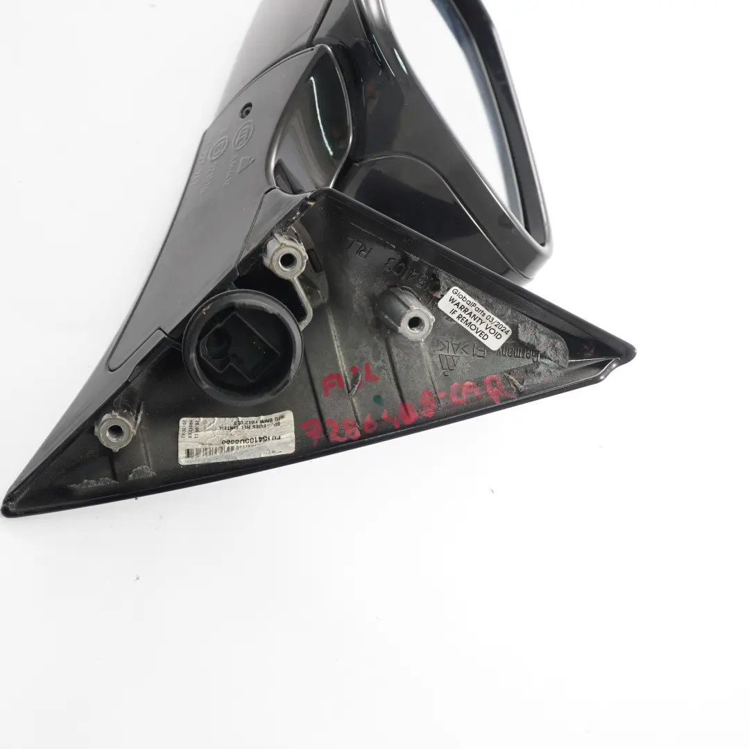  Wing Mirror BMW F12 F13 Heated Door Left N/S High Gloss Carbon Black - 416 - SKU rhd-7286409-CAR - Part number 7286409