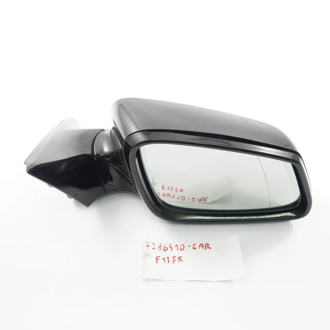  Wing Mirror BMW F12 F13 Heated Door Right O/S High Gloss Carbon Black - 416 - SKU rhd-7286410-CAR - Part number 7286410