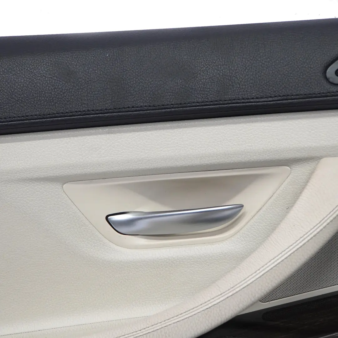 Door Card Front Left N/S Lining Panel Leather Dakota Ivory White to BMW F12 F13 with Part number 7288469 BMW F12 F13 Door Card Front Left N/S Lining Panel Leather Dakota Ivory White - SKU rhd-7288469 - Part number 7288469