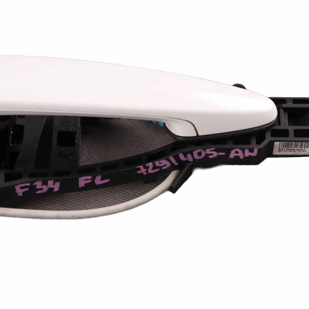 Door Handle BMW F34 GT Front Left N/S Outside Grab Alpine White - 300 to with Part number 7291405 Door Handle BMW F34 GT Front Left N/S Outside Grab Alpine White - 300 - SKU rhd-7291405-AW - Part number 7291405