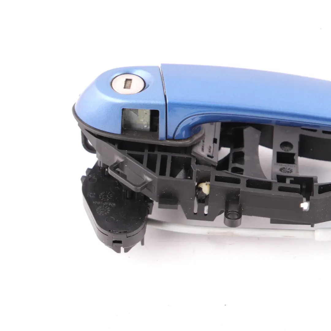 Grab Handle BMW F36 Front Right Door Outside O/S Estorilblau Blue Metallic B45 to with Part number 7291405 Grab Handle BMW F36 Front Right Door Outside O/S Estorilblau Blue Metallic B45 - SKU rhd-7291405-EB - Part number 7291405