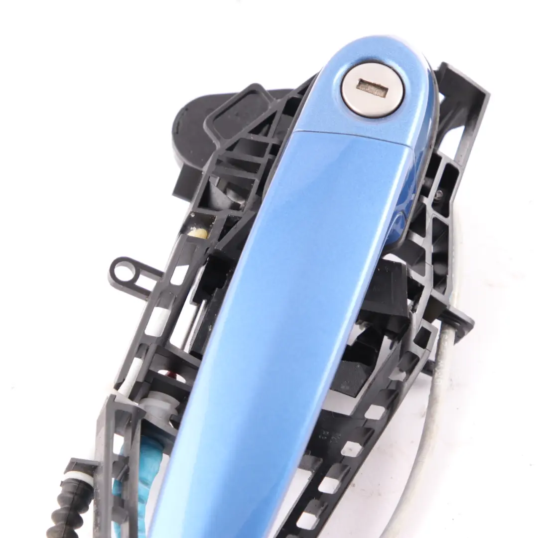 Grab Handle BMW F36 Front Right Door Outside O/S Estorilblau Blue Metallic B45 to with Part number 7291405 Grab Handle BMW F36 Front Right Door Outside O/S Estorilblau Blue Metallic B45 - SKU rhd-7291405-EB - Part number 7291405