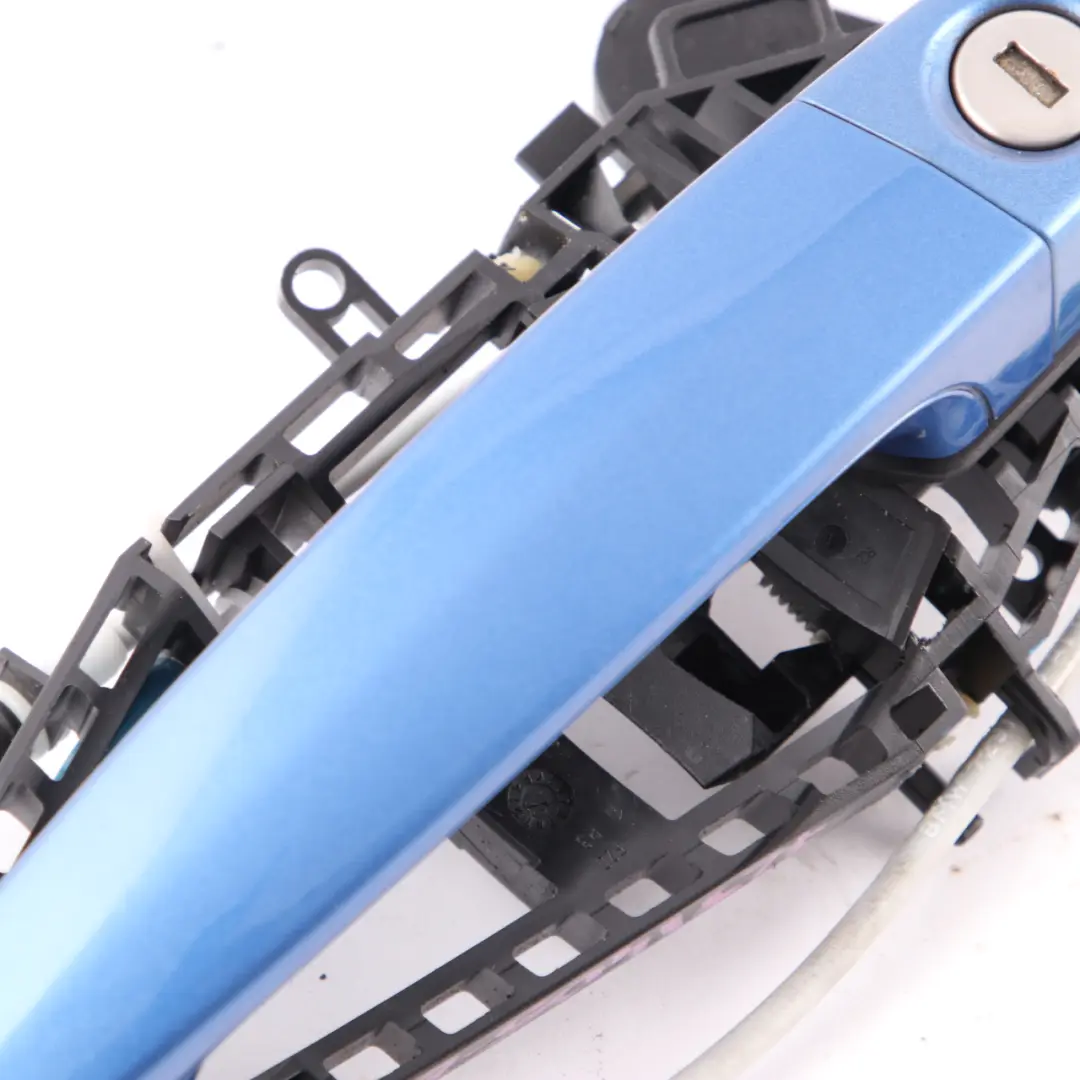 Grab Handle BMW F36 Front Right Door Outside O/S Estorilblau Blue Metallic B45 to with Part number 7291405 Grab Handle BMW F36 Front Right Door Outside O/S Estorilblau Blue Metallic B45 - SKU rhd-7291405-EB - Part number 7291405