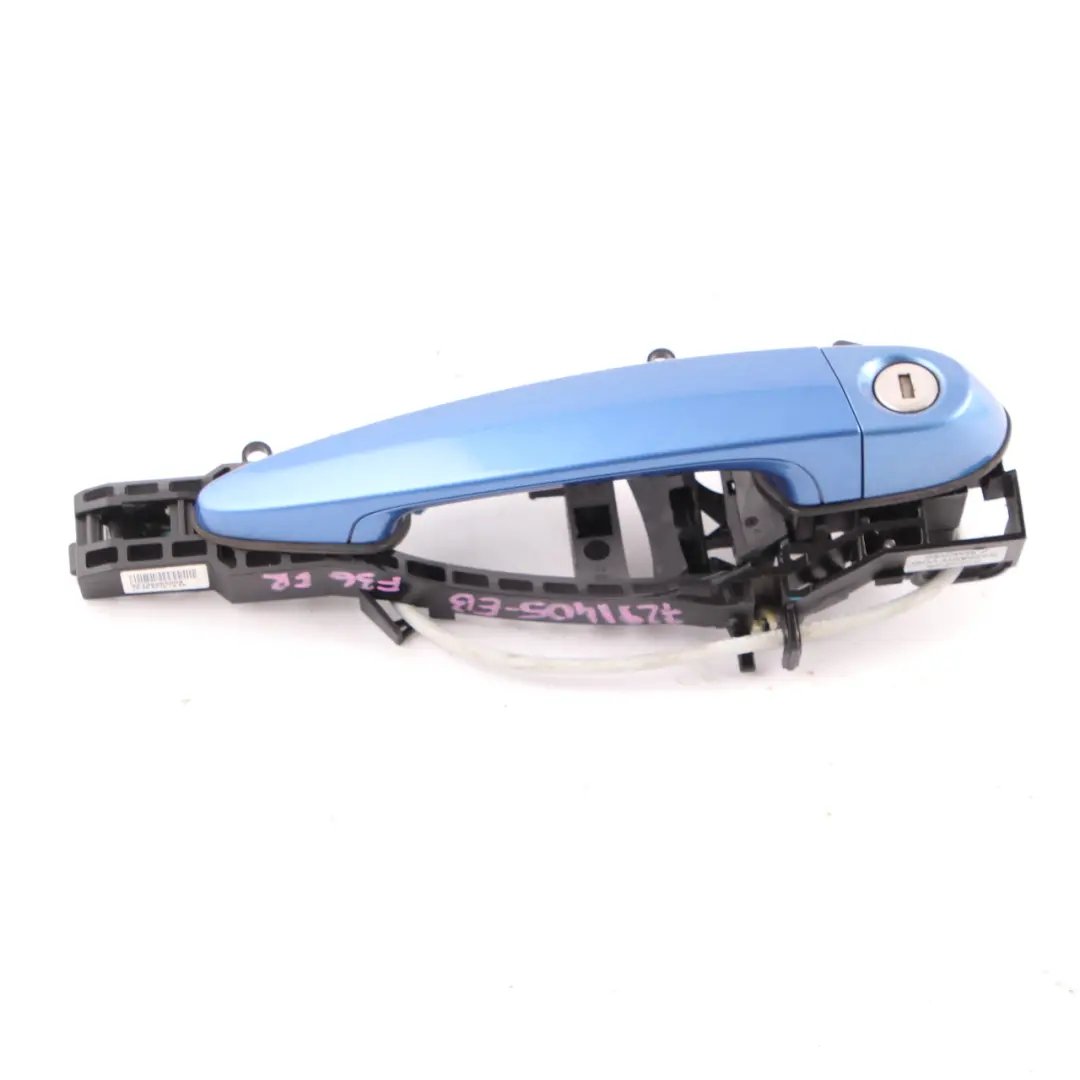 Grab Handle BMW F36 Front Right Door Outside O/S Estorilblau Blue Metallic B45 to with Part number 7291405 Grab Handle BMW F36 Front Right Door Outside O/S Estorilblau Blue Metallic B45 - SKU rhd-7291405-EB - Part number 7291405