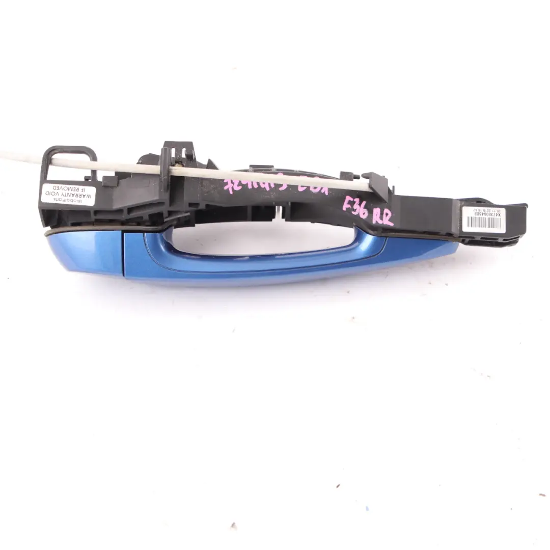 BMW F36 Poignée Main Arrière Porte Droite Estorilblau Estoril Blue Metallic B45 - SKU 7291413-EB1 - Numéro de pièce 7291413