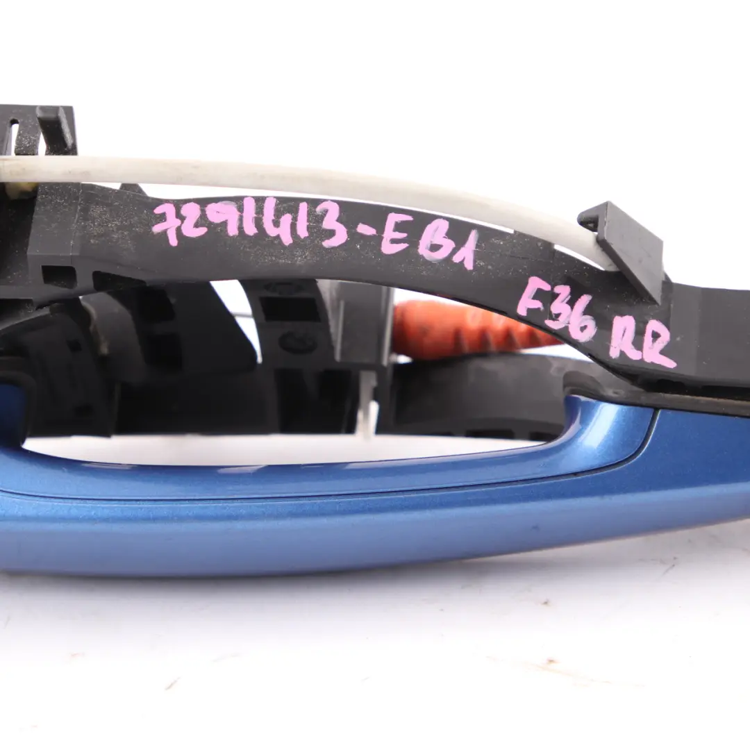 BMW F36 Poignée Main Arrière Porte Droite Estorilblau Estoril Blue Metallic B45 - SKU 7291413-EB1 - Numéro de pièce 7291413