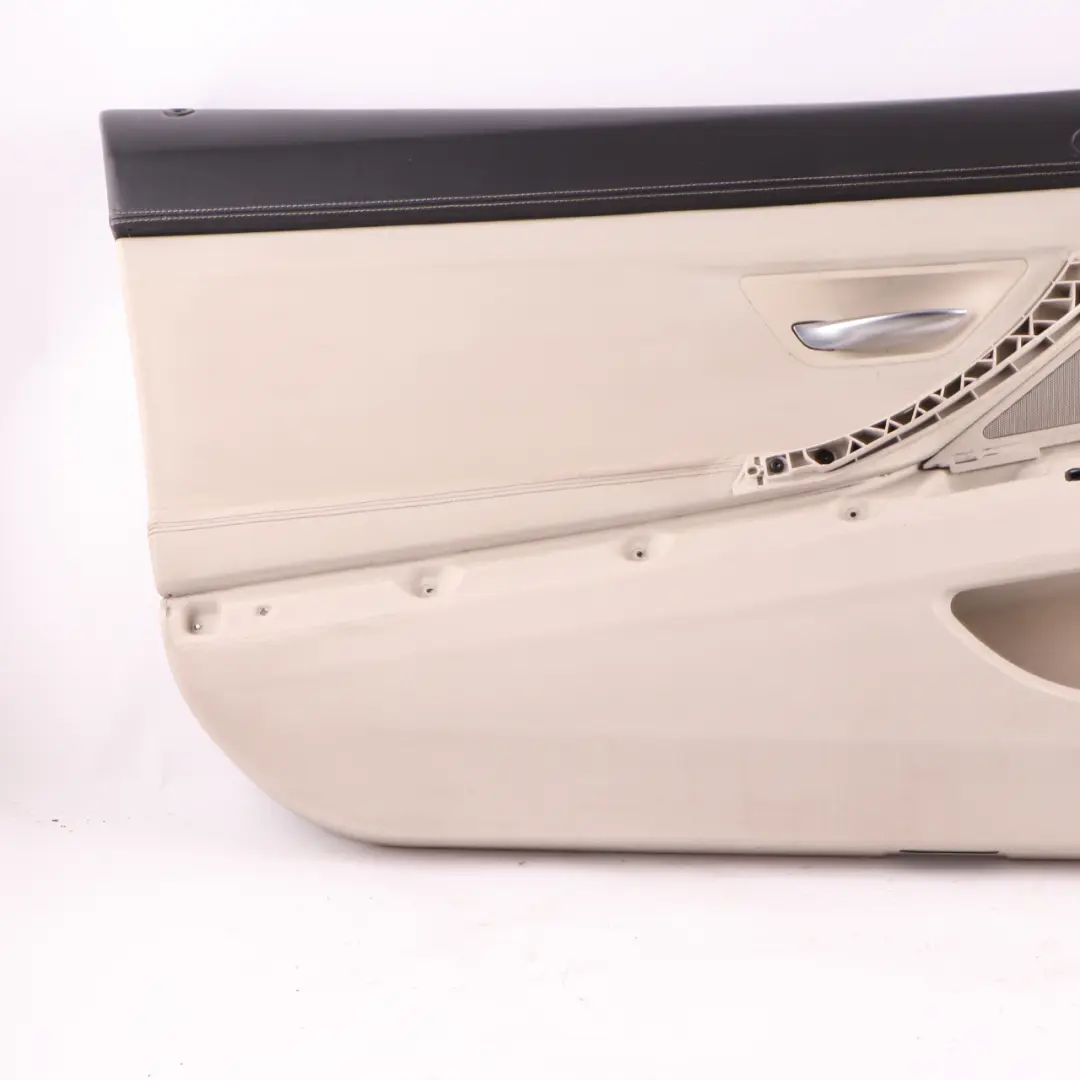 Door Card Front Left N/S Lining Panel Leather Dakota Ivory White to BMW F12 F13 with Part number 7288469 BMW F12 F13 Door Card Front Left N/S Lining Panel Leather Dakota Ivory White - SKU rhd-7288469 - Part number 7288469