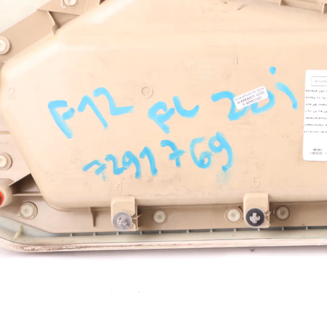 Door Card Front Left N/S Lining Panel Leather Dakota Ivory White to BMW F12 F13 with Part number 7288469 BMW F12 F13 Door Card Front Left N/S Lining Panel Leather Dakota Ivory White - SKU rhd-7288469 - Part number 7288469