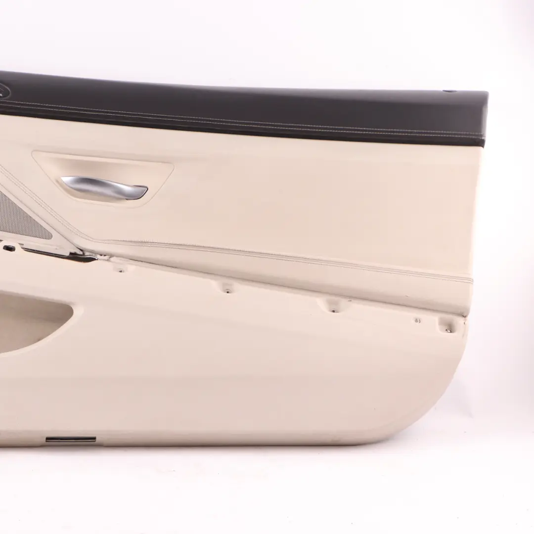 Door Card Front Right O/S Lining Panel Leather Dakota Ivory White to BMW F12 F13 with Part number 7291770 BMW F12 F13 Door Card Front Right O/S Lining Panel Leather Dakota Ivory White - SKU rhd-7291770 - Part number 7291770