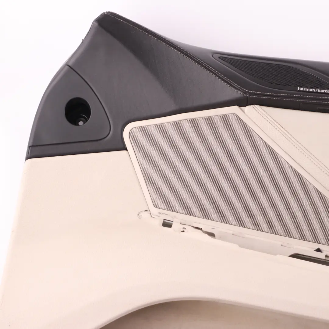 Door Card Front Right O/S Lining Panel Leather Dakota Ivory White to BMW F12 F13 with Part number 7291770 BMW F12 F13 Door Card Front Right O/S Lining Panel Leather Dakota Ivory White - SKU rhd-7291770 - Part number 7291770