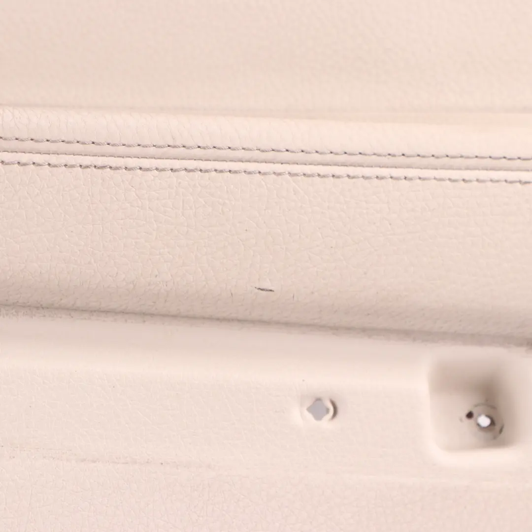 Door Card Front Right O/S Lining Panel Leather Dakota Ivory White to BMW F12 F13 with Part number 7291770 BMW F12 F13 Door Card Front Right O/S Lining Panel Leather Dakota Ivory White - SKU rhd-7291770 - Part number 7291770